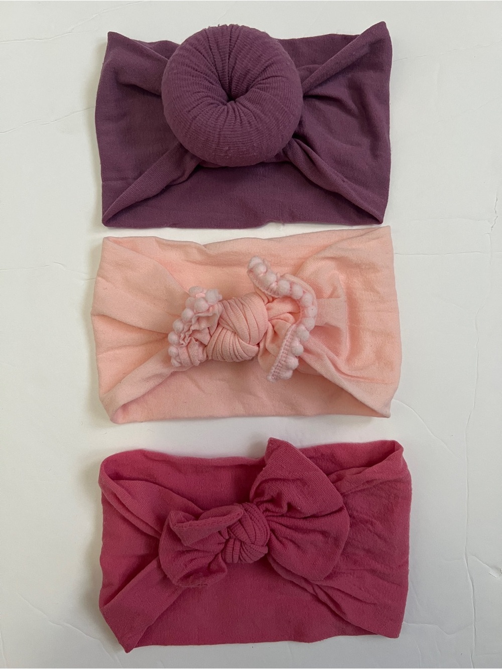 Baby girl pink & purple headbands